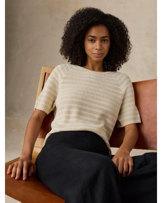 Faherty Brand Natural Miramar Linen T-Shirt