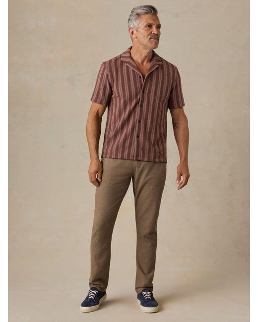 Faherty Brand Brown Short-Sleeve Oasis Camp Shirt for men