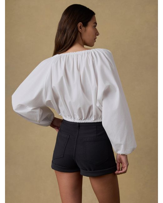Faherty Brand White Coastal Poplin Nera Top