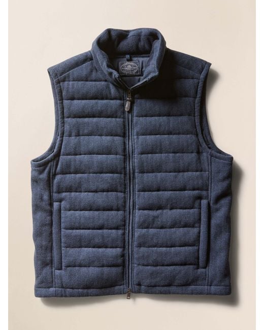 Faherty Brand Blue Teton Valley Vest for men