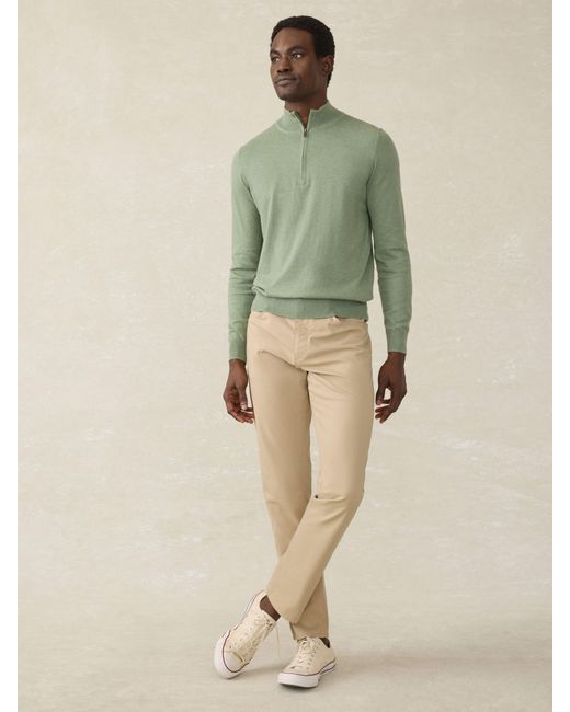 Faherty Brand Green Movement&Trade; Quarter Zip Sweater for men