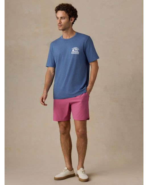 Faherty Brand Blue X Surfrider Sunwashed Regenerative T-Shirt for men