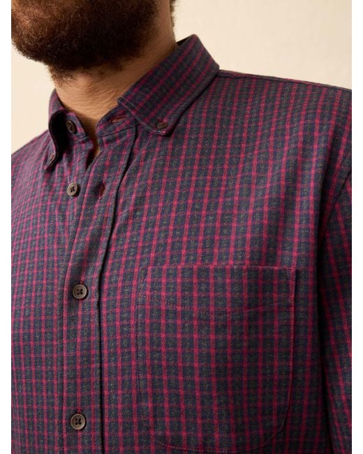 Faherty Brand Purple Coastline Knit Shirt for men