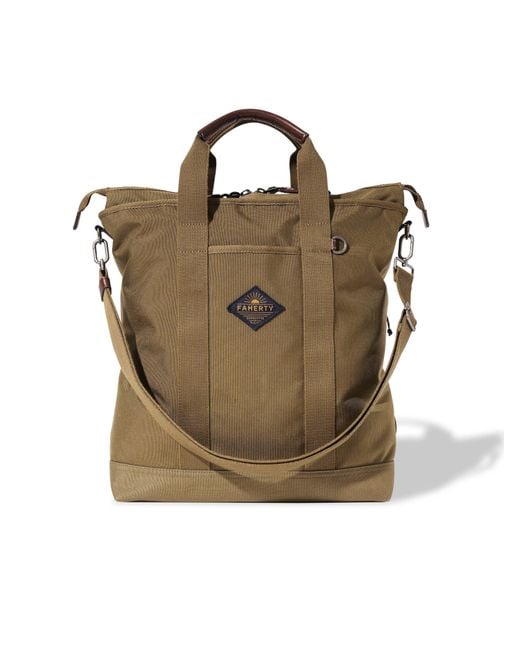 Faherty Brand Brown Latitude Convertible Tote Backpack