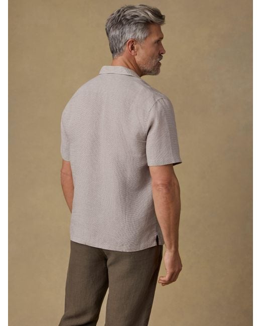 Faherty Brand Natural Short-Sleeve Laguna Linen Camp Shirt for men