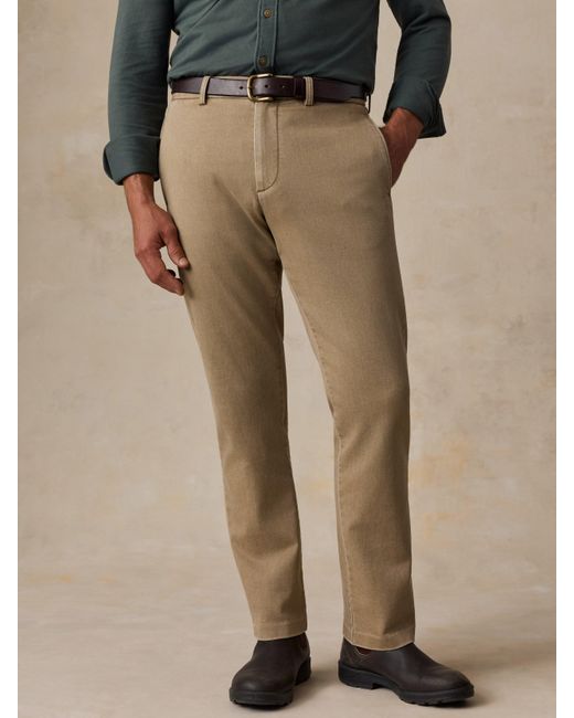 Faherty Brand Gray Stretch Terry Trouser Pants for men