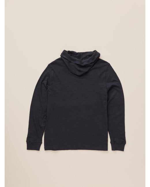 Faherty Brand Blue Sunwashed Organic Hoodie for men