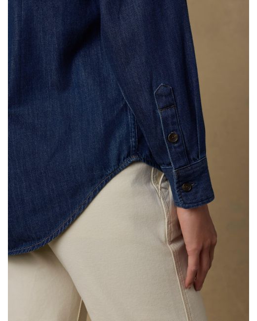 Faherty Brand Blue Sunfair Denim Shirt