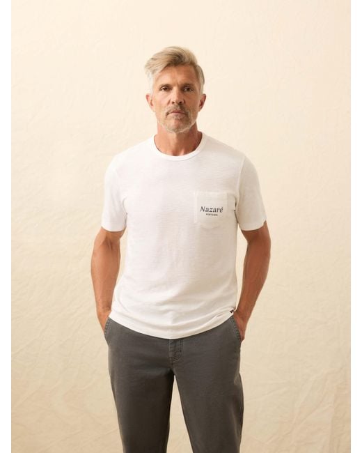 Faherty Brand Natural Nazare Sunwashed Pocket T-Shirt for men