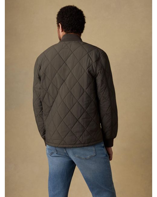 Faherty Brand Blue Quilted Liner Jacket for men
