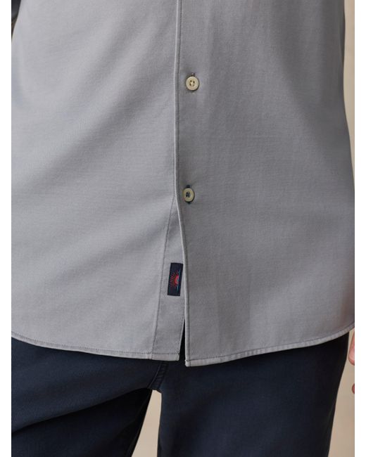 Faherty Brand Gray Costa Pique Shirt for men