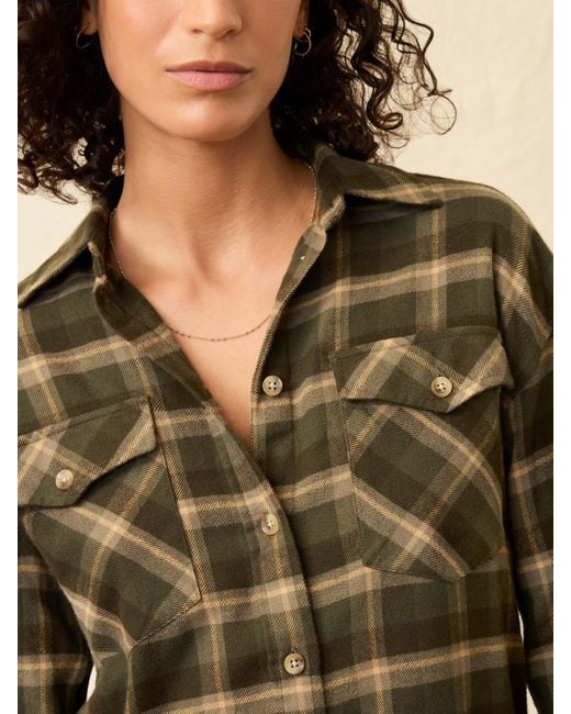 Faherty Brand Natural Nazare Flannel Overshirt