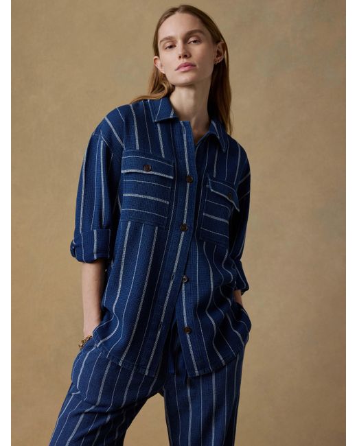 Faherty Brand Blue Island Tide Shirt Jacket
