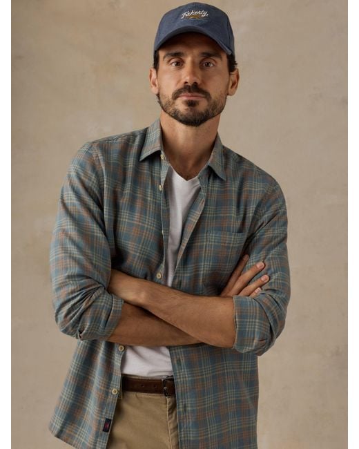 Faherty Brand Gray Palmetto Shirt for men