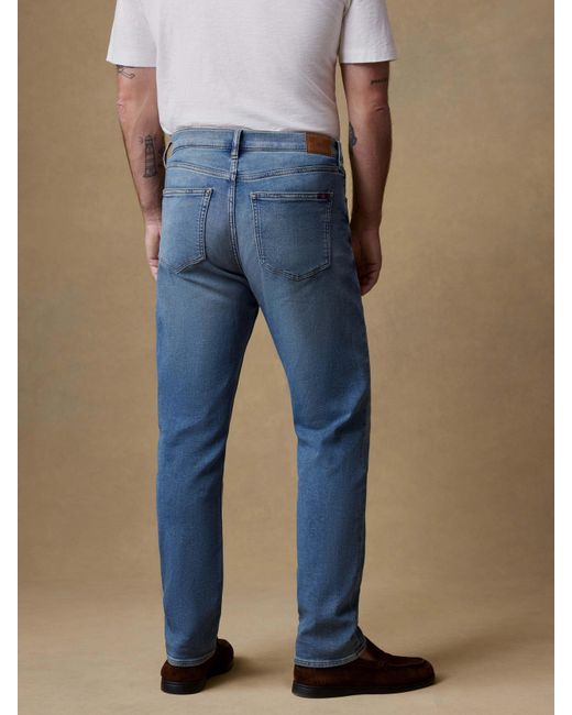 Faherty Brand Blue Stretch Terry 5-Pocket Pants for men