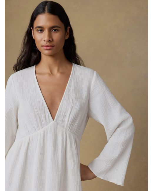 Faherty Brand Natural Dune Cotton Gauze Oceana Dress
