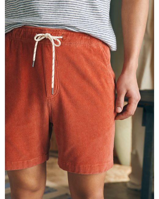 Faherty Brand Multicolor Essential Italian Knit Cord Short (6" Inseam) for men