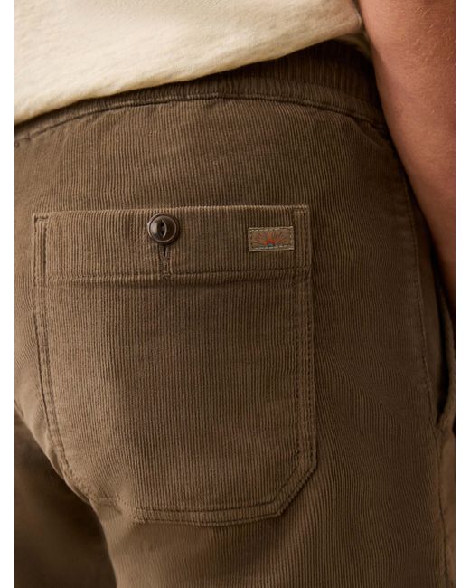 Faherty Brand Natural Corduroy Drawstring Utility Short for men