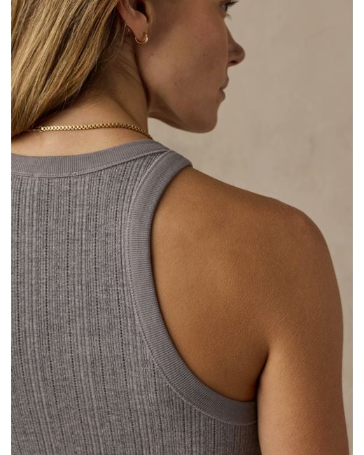 Faherty Brand Black Paradise Pointelle Tank
