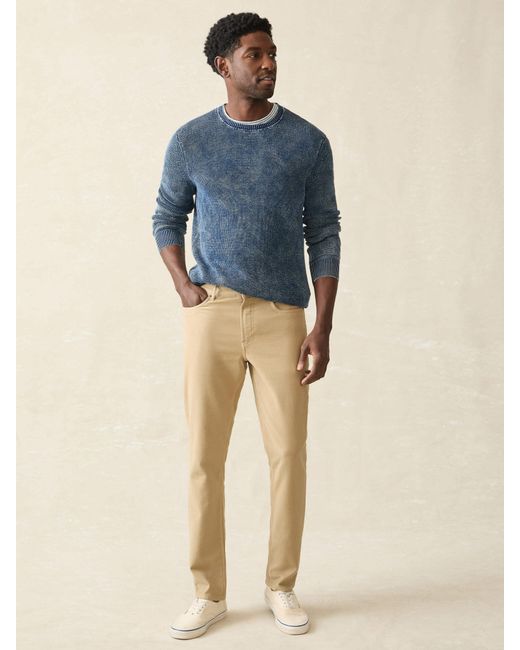 Faherty Brand Natural Stretch Terry 5-Pocket Athletic Fit Pants for men