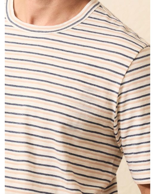 Faherty Brand Brown Sunwashed Regenerative T-Shirt for men