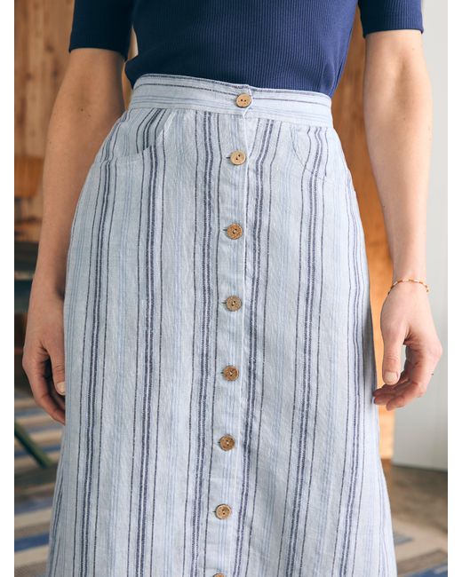 Faherty Brand Blue La Jolla Skirt