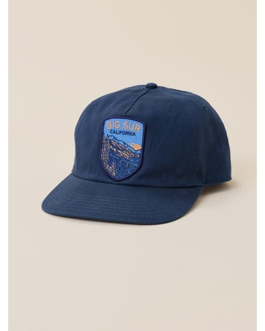 Faherty Brand Blue X Parks Project Big Sur Pinch Front Twill Hat