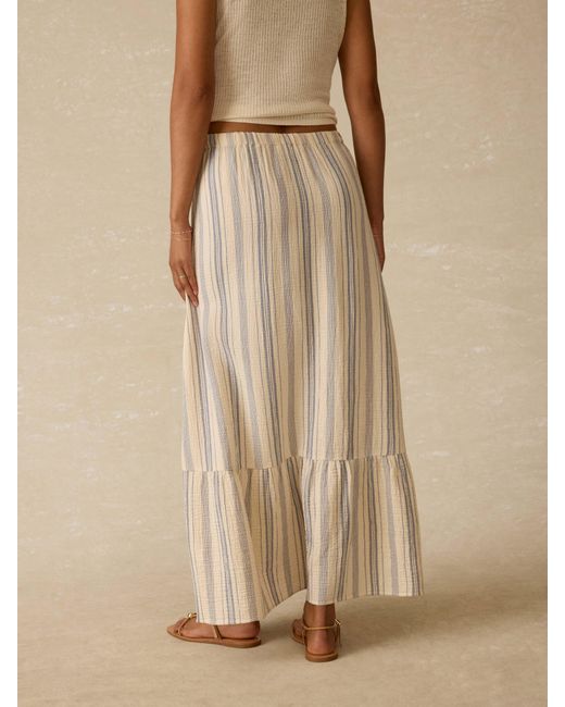 Faherty Brand Natural Dune Cotton Gauze Rees Skirt