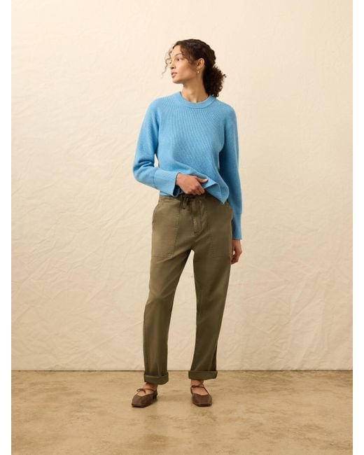 Faherty Brand Blue Jackson Crewneck Sweater
