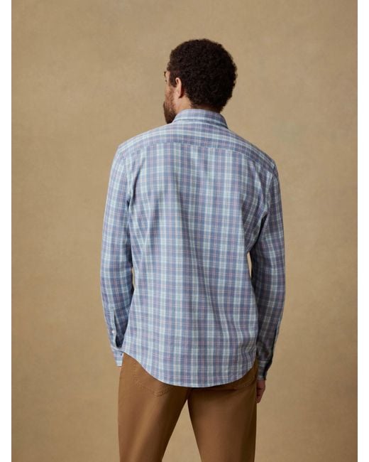 Faherty Brand Blue Coastline Knit Shirt for men