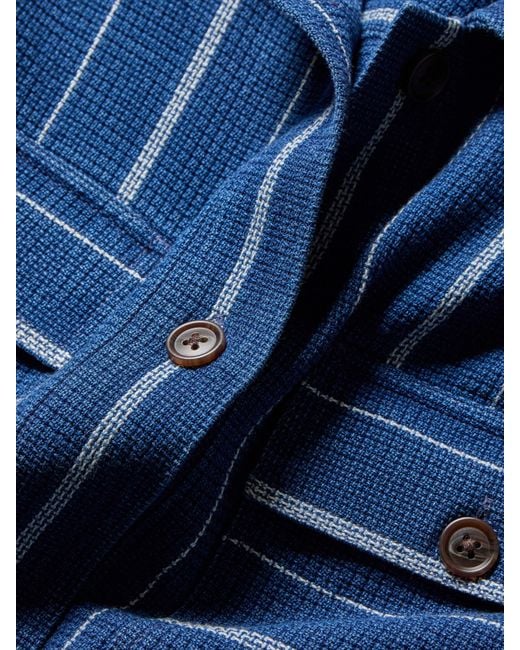 Faherty Brand Blue Island Tide Shirt Jacket