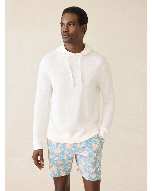 Faherty Brand Natural Sunwashed Slub Hoodie (Tall) for men