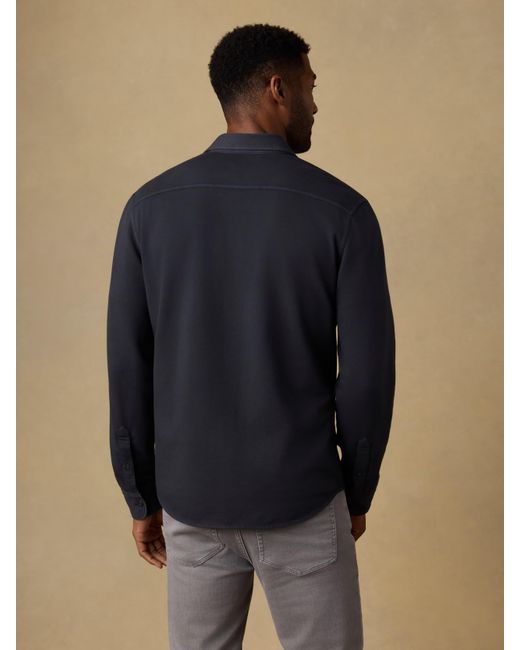 Faherty Brand Black Field Knit Shirt for men