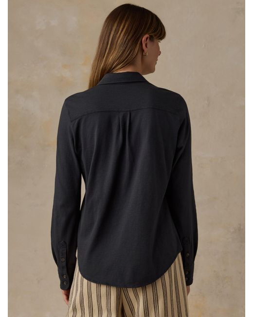 Faherty Brand Black Sunwashed Knit Shirt