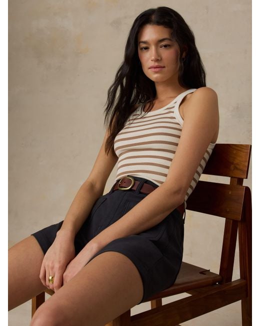 Faherty Brand Green Surfside Rib Tank