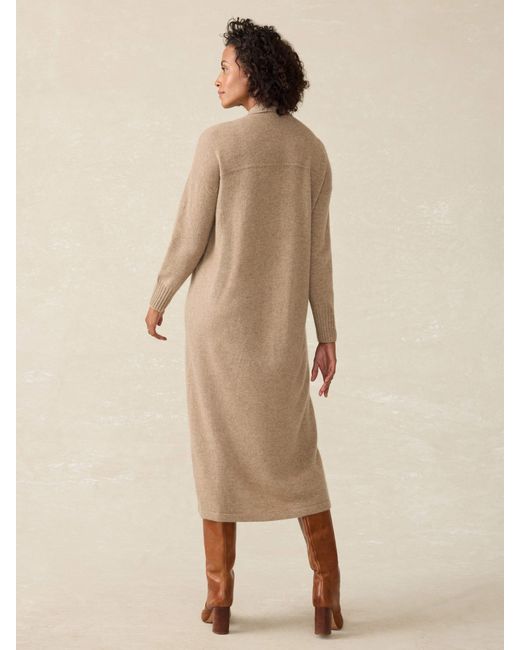 Faherty Brand Blue Coastal Maxi Shirtdress