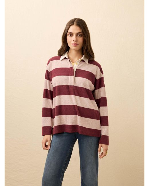 Faherty Brand Pink Legend&Trade; Sweater Rugby Popover