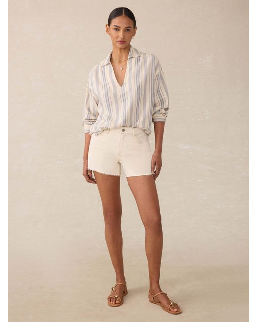 Faherty Brand Natural Dune Cotton Gauze Sail Away Top
