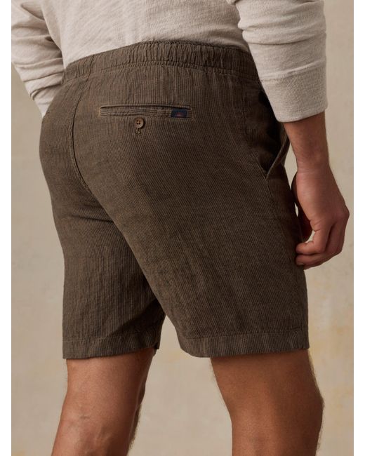 Faherty Brand Natural Essential Linen Short (6.5" for men