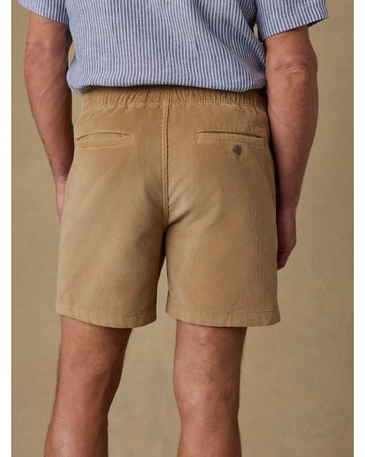 Faherty Brand Natural Essential Corduroy Short for men