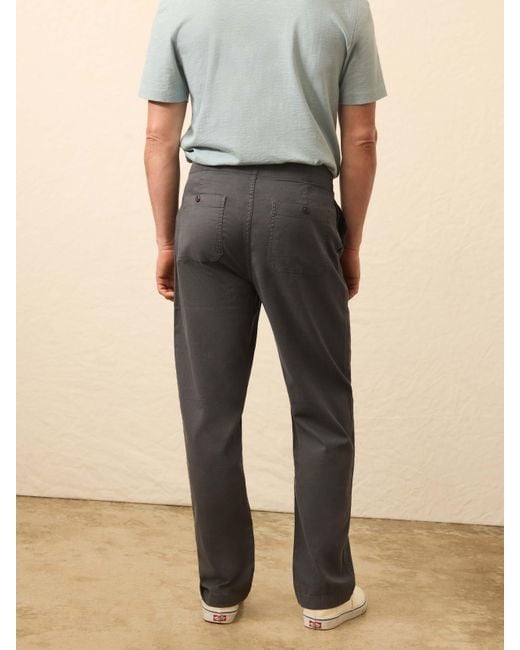 Faherty Brand Gray Dune Utility Pants for men