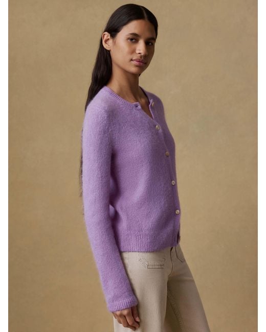Faherty Brand Pink Apres Alpaca Long-Sleeve Cardigan