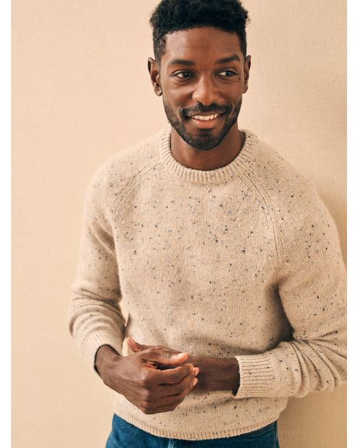 Faherty Donegal Wool Crew in Blue for Men Lyst