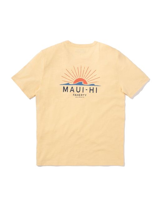 Faherty Brand Natural Maui Short-sleeve Crew T-shirt for men