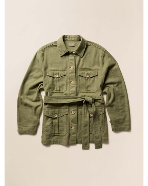 Faherty Brand Green Soft Stretch Safari Jacket