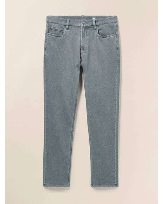 Faherty Brand Blue Stretch Terry 5-Pocket Pants for men