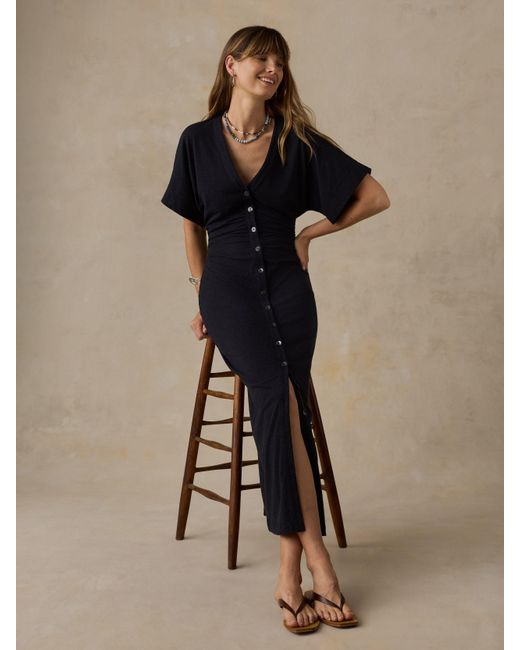 Faherty Brand Natural Cotton Hemp Maxi Dress
