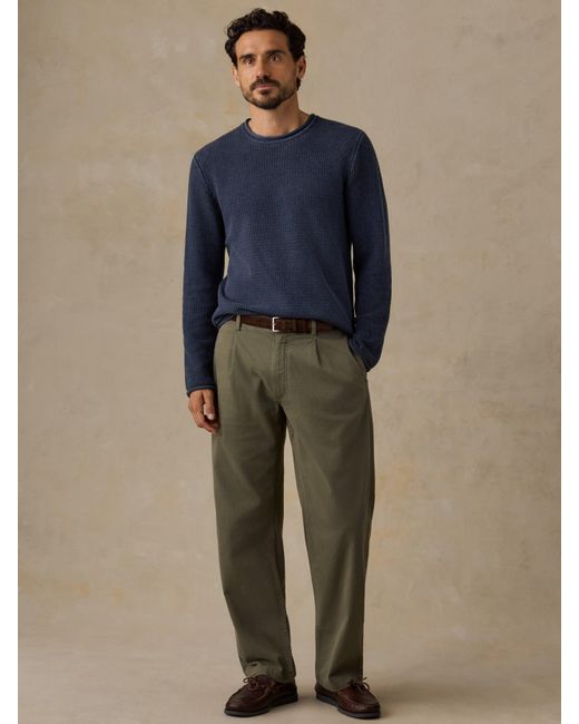 Faherty Brand Blue Sunwashed Dockside Sweater for men