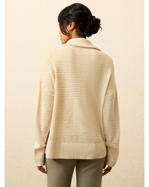 Faherty Brand Natural Miramar Linen Quarter Zip