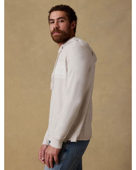 Faherty Brand Natural Sunwashed Organic Hoodie for men